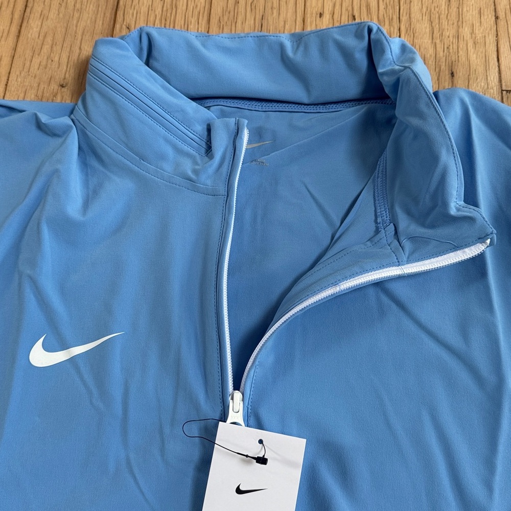 Nike Light Blue Half-Zip Pullover Jacket - image 5